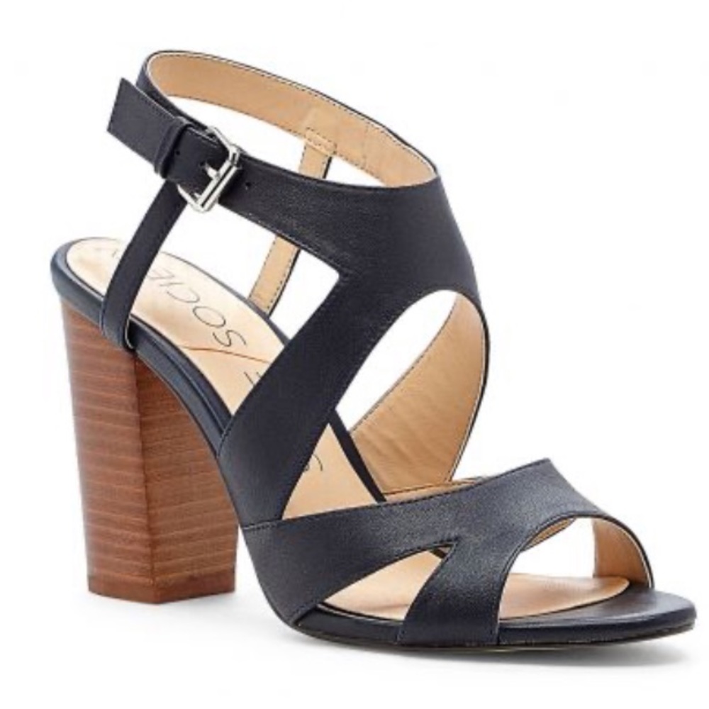 Sole Society Navy INDIA Heeled Sandals Size 9.5”